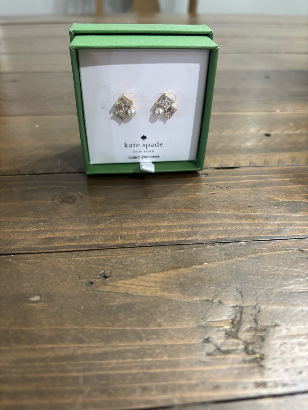 Kate Spade Pearl and Stone Cluster Earrings